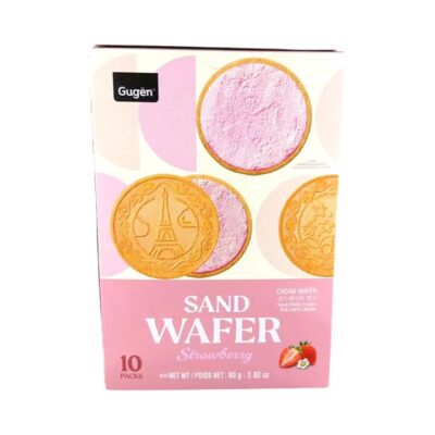 Gugen Strawberry Cream Wafer Biscuits - 80g