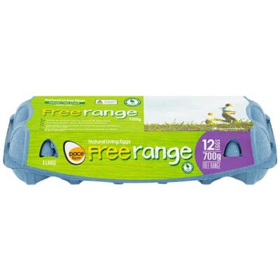 Pace Farm Free Range XL Eggs - 12 Pieces, 700g