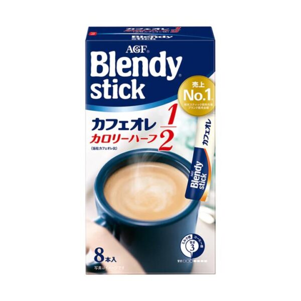 AGF Blendy Stick Cafe au Lait Half Calorie - 8 Sticks