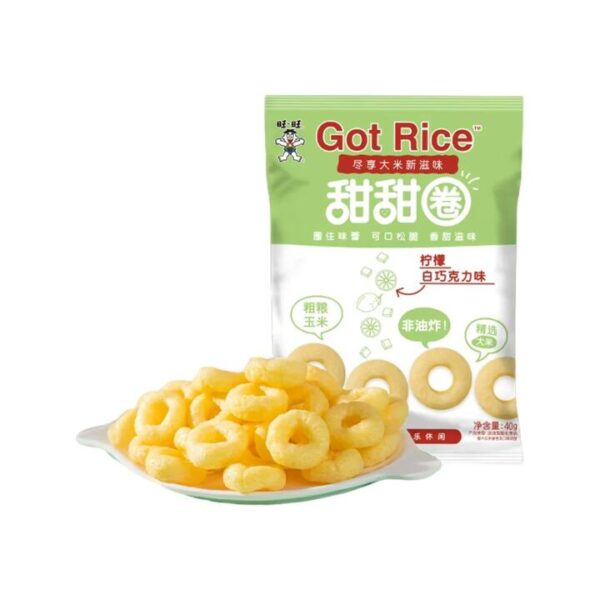 Want Want Lemon White Chocolate Flavored Rings - 40g