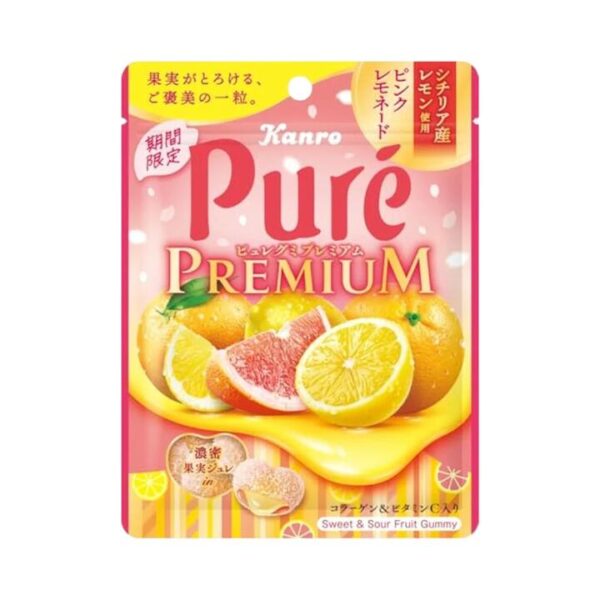 Kanro Pure Premium Assorted Fruit Gummy - 54g