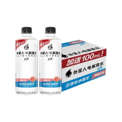 Genki Forest Alienergy Electrolyte Water Low Sugar Grapefruit Flavor 600ml - Box of 15