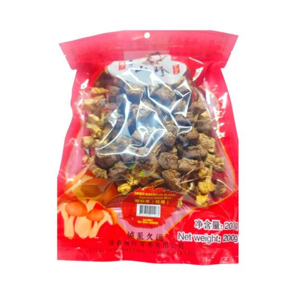 Golden Bag Dried Agaricus Blazei Mushrooms - 200g