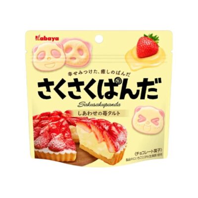 Kabaya Panda Chocolate Biscuits Strawberry Tart Flavor - 43g