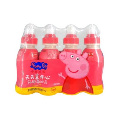 Haojiayi Peppa Pig Strawberry Flavored Yogurt Drink - 200ml x 4