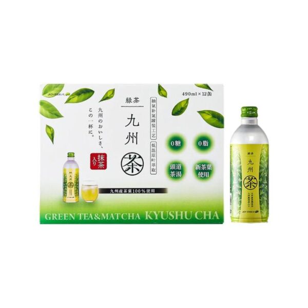 Kyushu Japanese Unsweetened Green Tea - 490ml x 12 Bottles