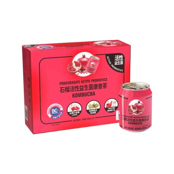 Pomegranate Active Probiotics Kombucha - 230ml x 20 Bottles