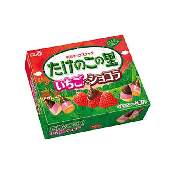 Meiji Takenoko no Sato Strawberry & Chocolate Biscuits - 61g