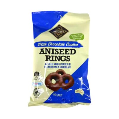Hugos Milk Chocolate Coated Aniseed Rings - 140g