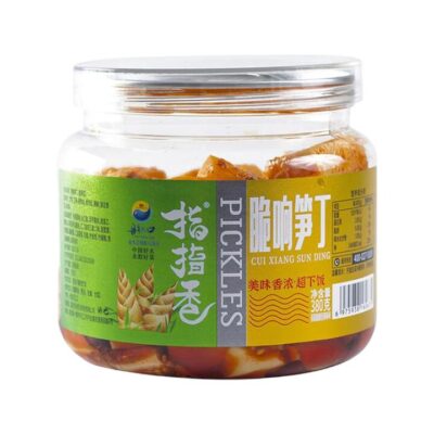 ZhiZhiXiang Crispy Pickled Bamboo Shoot Cubes - 380g