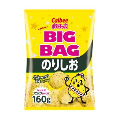 Calbee Big Bag Potato Chips - Seaweed & Salt Flavour - 160g