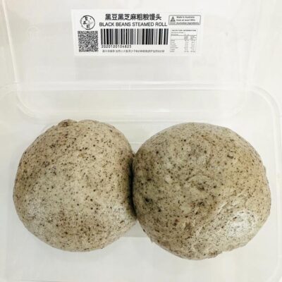 Jufengyuan Frozen Black Bean & Black Sesame Steamed Buns - 2 Pieces, 250g