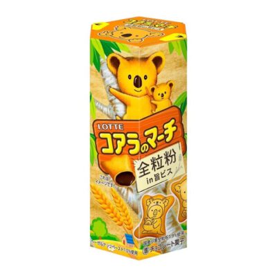 Lotte Koala's March Wholegrain Chocolate Filled Cookies 46g – Crunchy Koala-Shaped Biscuits with Smooth Chocolate Centre