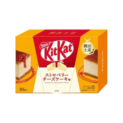Nestlé KitKat Mini Strawberry Cheesecake-Flavored Chocolate Wafers (Yokohama Edition) – 10 Pieces, 160g - Japanese Souvenir Candy Snack