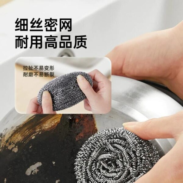 Cooker King Heavy-Duty Stainless Steel Scouring Pads (Large) – Pack of 6 - Steel Wool Scrubbers for Pots, Pans & Kitchen Cleaning