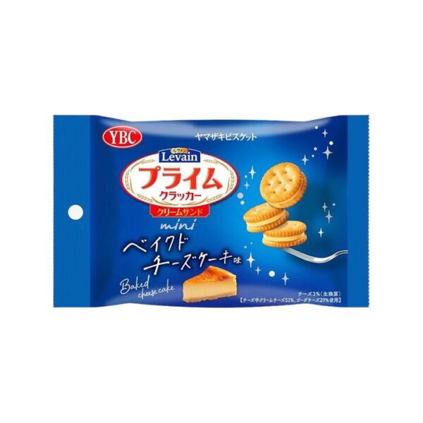 YBC Levain Mini Cream Sandwich Crackers – Baked Cheesecake Flavor 40g - Japanese Filled Biscuits Snack