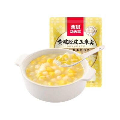 Xibei Frozen Dehulled Waxy Corn Soup 300g - Sweet Corn Congee Ready in Minutes