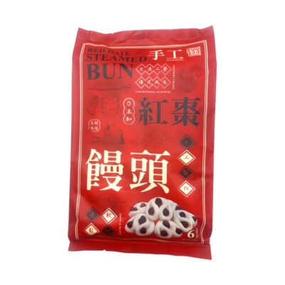 Fuluo Red Date Steamed Buns (Chinese Mantou) – 4 Pieces, 320g