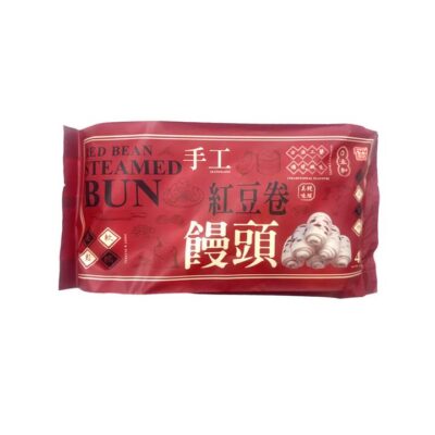 Fulo Red Bean Swirl Steamed Buns (Mantou) – 6 Pieces, 270g