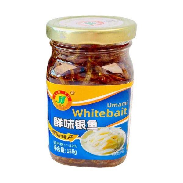 Jin Yu Umami Whitebait in Savory Marinade 188g – Ready-to-Eat Seasoned Baby Fish