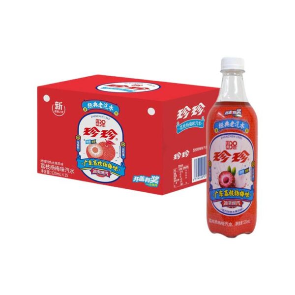 Zhenzhen Lychee & Bayberry Flavoured Drink – 520ml × 15 Bottles