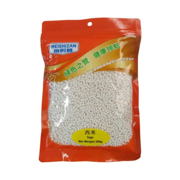 Meishizan Sago Pearls 300g – Small Starch Beads for Puddings, Bubble Tea & Asian Desserts