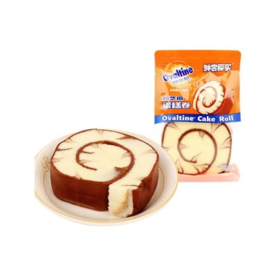 Ovaltine Malt Flavoured Cake Roll 80g - Soft Swiss Sponge Snack