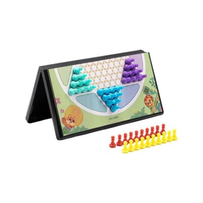 Deli Magnetic Chinese Checkers Travel Set – Foldable Stand Board, Small Size