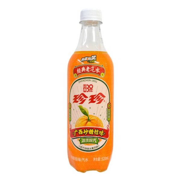 Zhenzhen Classic Shatangju Mandarin Soda 520ml – Sparkling Tangerine Drink