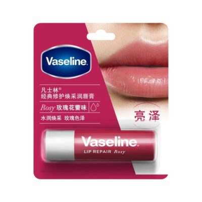 Vaseline Lip Therapy Rosy Lip Balm Stick 3.5g – Moisturising Tint with Rose Essence