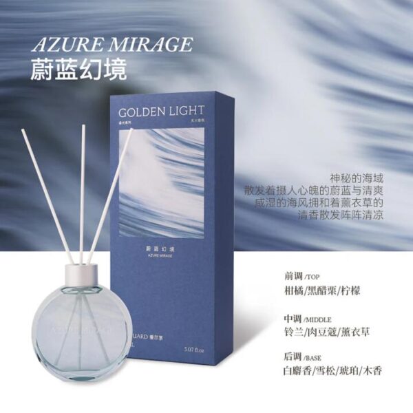 Airguard Azure Mirage Reed Diffuser 150ml – Ocean Breeze & Linen Fresh Flameless Home Fragrance