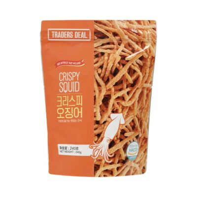 Traders Deal Korean Crispy Squid Strips Seafood Snack – 240g