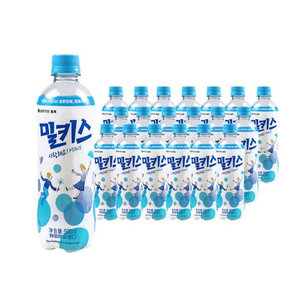 Lotte Milkis Original Yogurt Soda 500ml x 20 Bottles – Korean Carbonated Milk Beverage