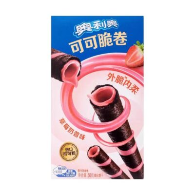 Oreo Cocoa Wafer Rolls – Strawberry Milkshake Flavour 50g