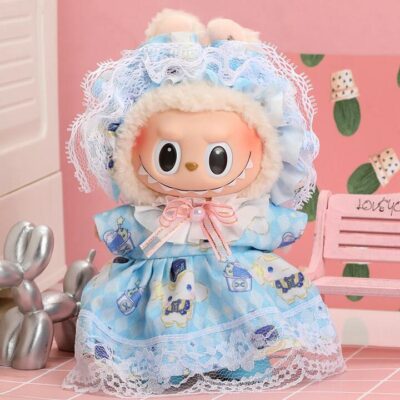 17 cm Labubu Doll Outfit – Cinnamoroll Blue Dress (Doll & Shoes Not Included)