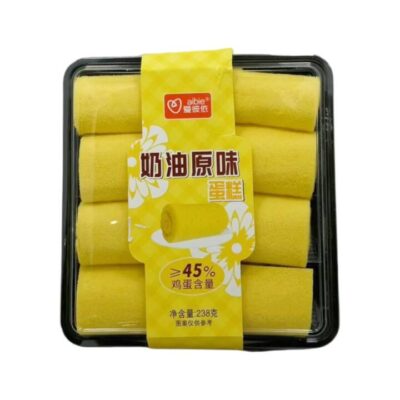 Aibie Butter Sponge Roll Cakes – Original Flavor, 45% Egg Content, 238g