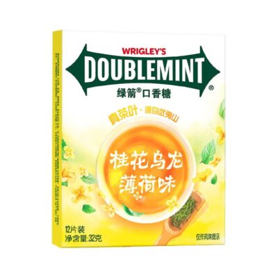 Wrigley's Doublemint Chewing Gum – Osmanthus Oolong Mint Flavor, 32g (12 Pieces)