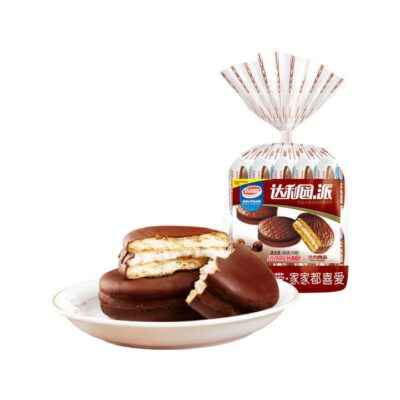 Daliyuan Choco Pie Chocolate-Coated Snack Cakes 10 Pack 260g – Soft Marshmallow Sandwich Treat