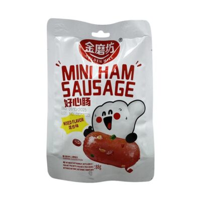 Golden Mxll Mini Ham Sausage – Mixed Flavor 88g - Ready-to-Eat Pork Snack Sticks