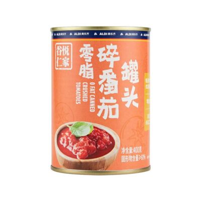 Guyue Renjia Zero-Fat Canned Crushed Tomatoes 400g – Limited Import