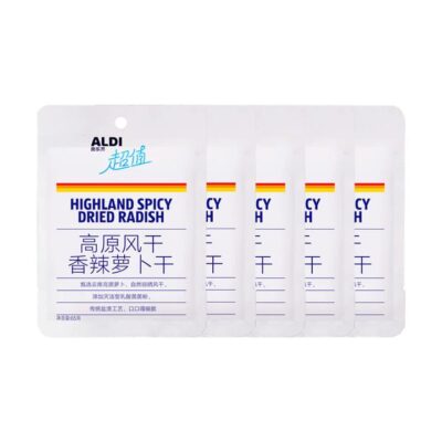 Aldi Highland Spicy Dried Radish 65g x 5 Packs – Limited Import
