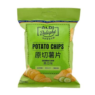 Aldi Delight Cucumber Flavour Potato Chips 128g – Limited Import