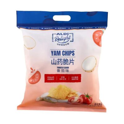 Aldi Delight Yam Chips – Tomato Flavor 12 g x 10 Pack – Limited Import