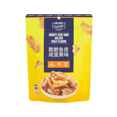 Aldi Delight Crispy Fish Skin – Salted Egg Yolk Flavor 50g – Limited Import