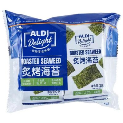 Aldi Delight Original Roasted Seaweed 2g x 8 – Limited Import