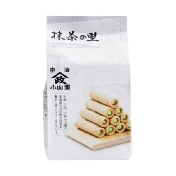 Yamamasa Koyamaen Matcha Cream Wafer Rolls 110g - Japanese Cigar Cookies with Uji Matcha