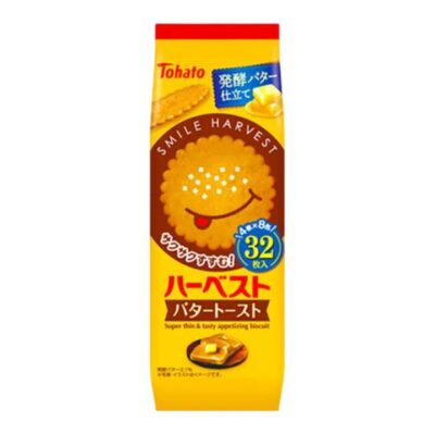 Tohato Harvest Butter Toast Biscuits 88g - Super Thin & Crispy