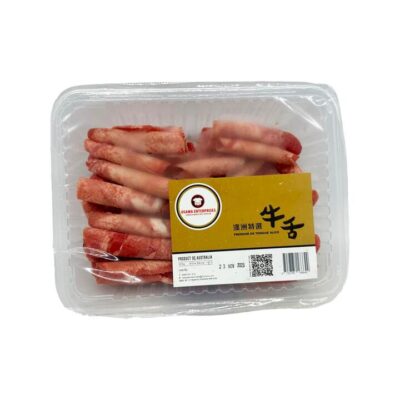 Osawa Enterprises Frozen Premium Ox Tongue Slices 300g - Beef Tongue (Gyutan) for BBQ & Hot Pot