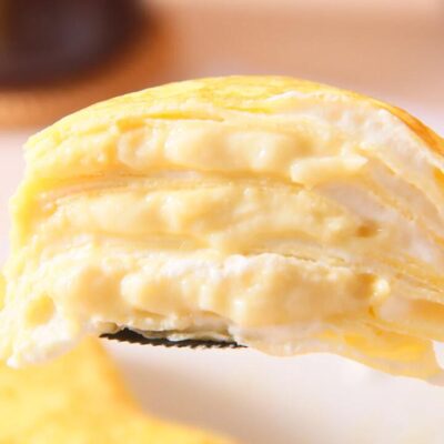 Frozen Musang King Durian Mille Crepe Cake 450g – Durian Layer Cake