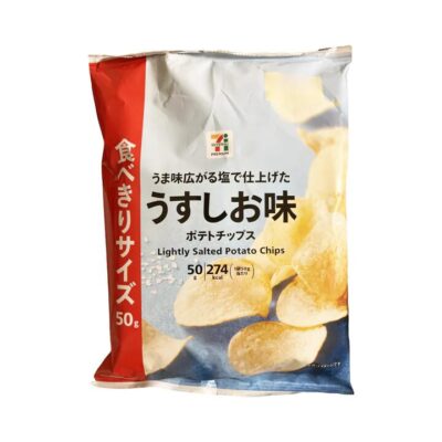 Seven Premium Lightly Salted Potato Chips 50g - Thin-Cut Crispy Potato Snack